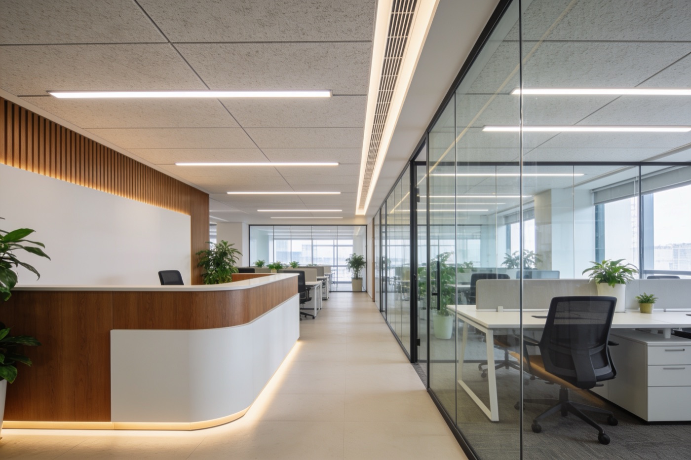 Renovated modern office interior